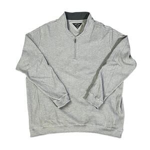 Adidas AdiPure 1/2 Zip Pullover Shirt Mens 2XL Gray Waffle Knit Golf Fleece